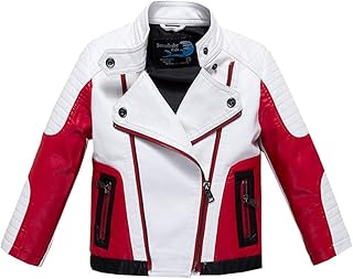 Kids' Red and White Biker Jacket