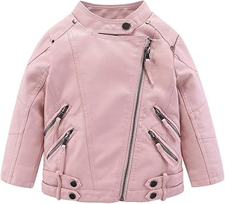 Pink Kids' Leather Jacket