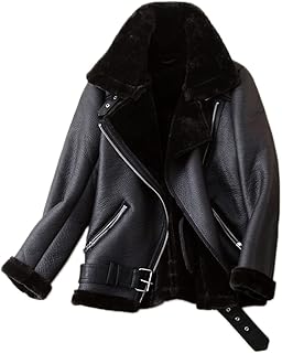 Mens Black Leather Shearling Jacket