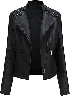 Women's Black Faux Leather Jacket
