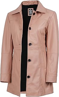 Women's Light Brown Leather Coat