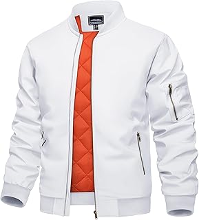Men's White Bomber Jacket