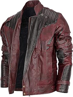 Star-Lord Inspired Maroon Leather Jacket