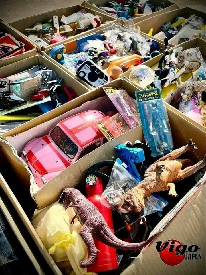 Box of Assorted Vintage Toys