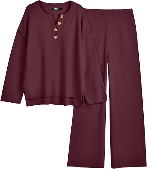 Women's Burgundy Lounge Set