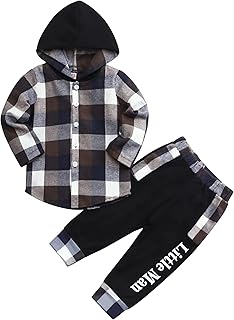 Toddler Plaid Hoodie Outfit Set