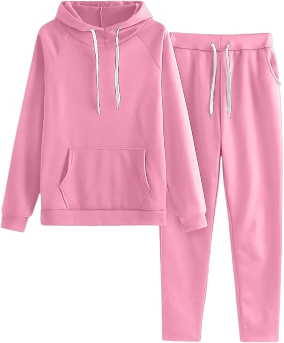 Pink Hoodie Sweatpants Set