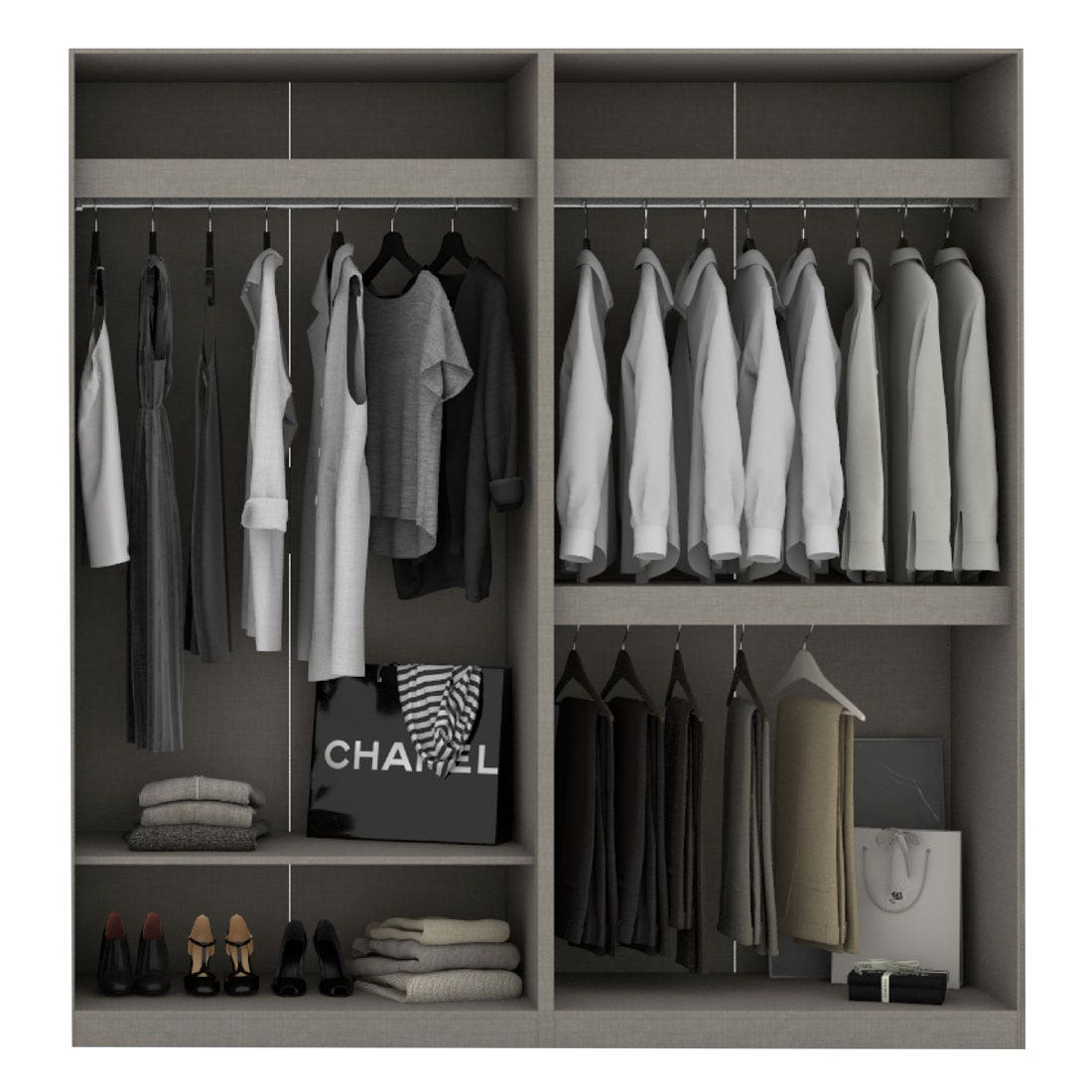 ตู้เสื้อผ้าขนาด 200 ซม. รุ่น Blox Fit in