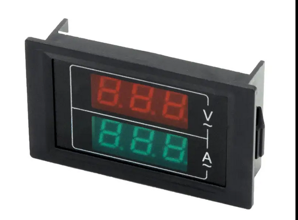 شاشة فولتية + امبيرية مستطيلة الشكل