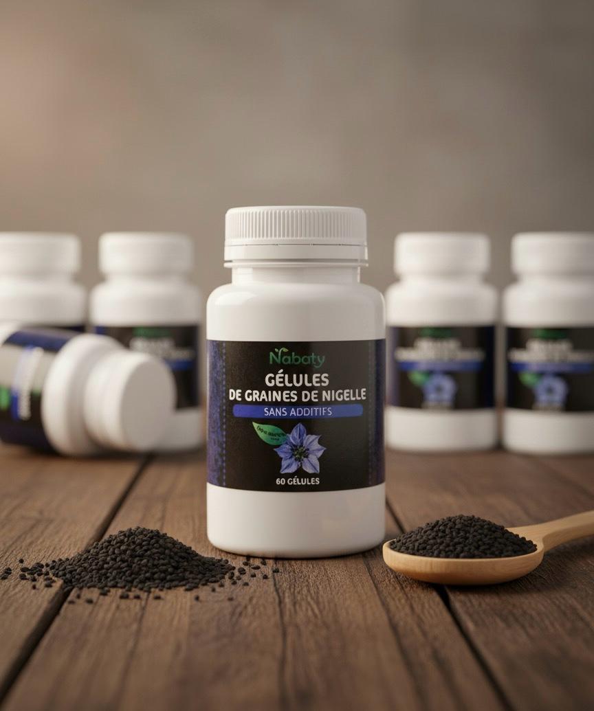 🌿 Gélules de Graines de Nigelle – 100 % Naturelles