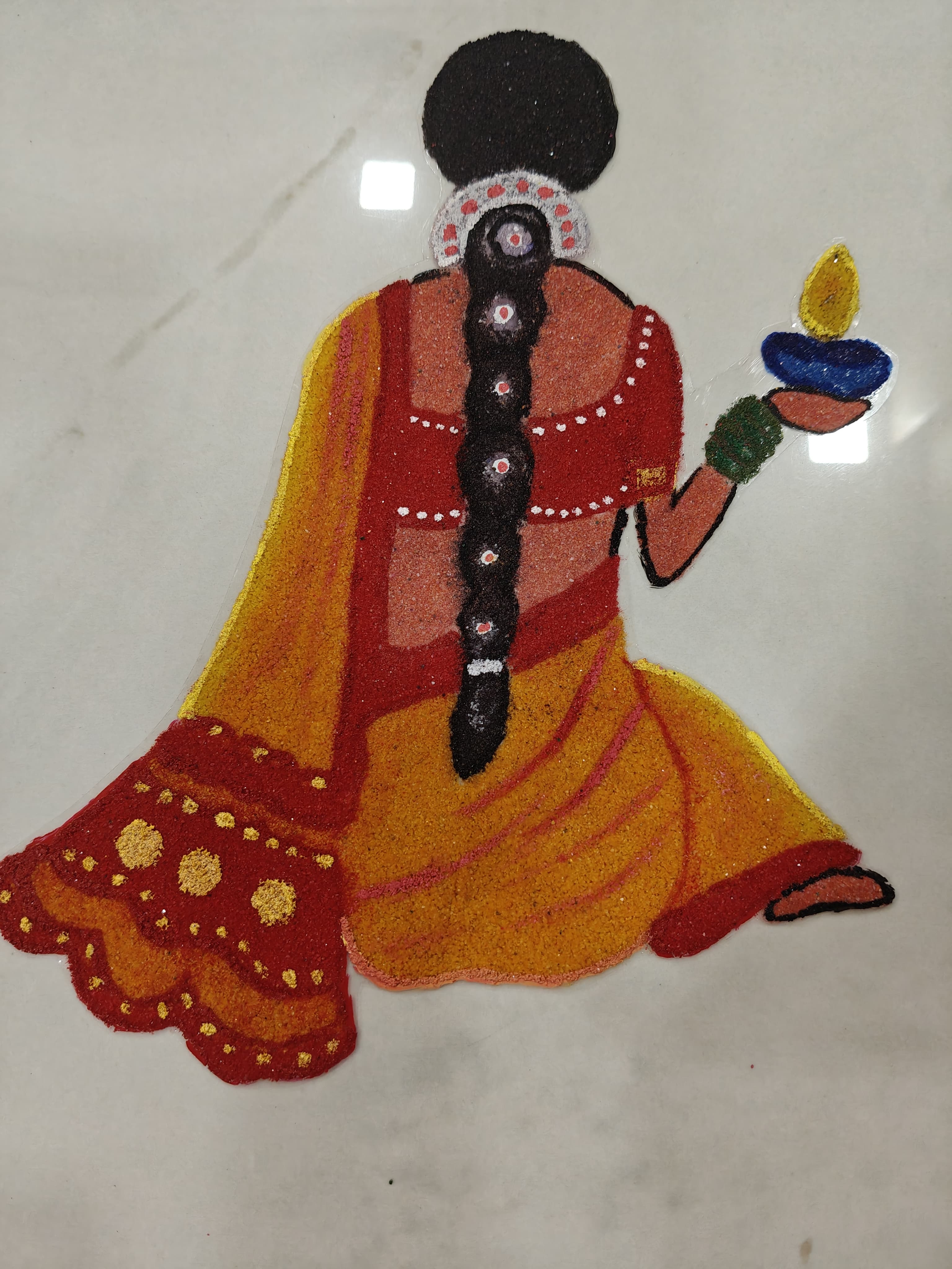 Traditional Indian Ready Made Rangoli Art