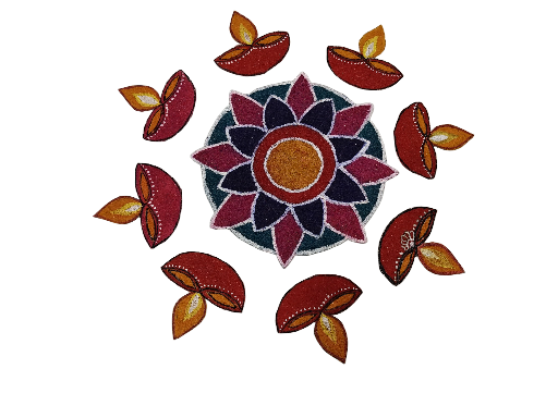 Rangoli Diya Art Decor