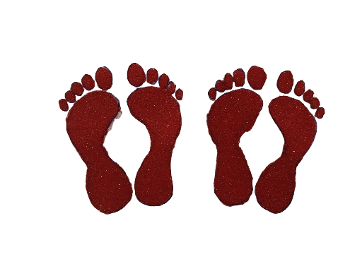 Lord Laxmi Feet Rangoli Stickers