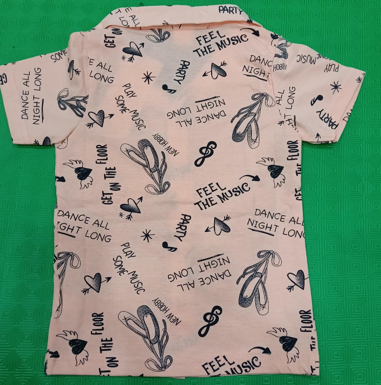 Unisex Typographic Print Shirt & Pants Night Suit