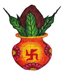 Decorative Kalash Pot Readymade Rangoli