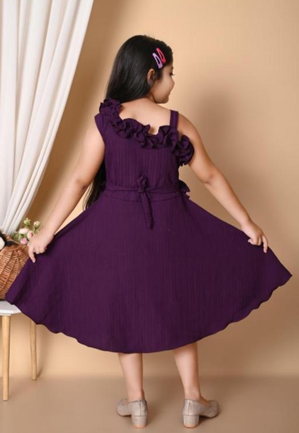 Purple Ruffle Dress for Girls