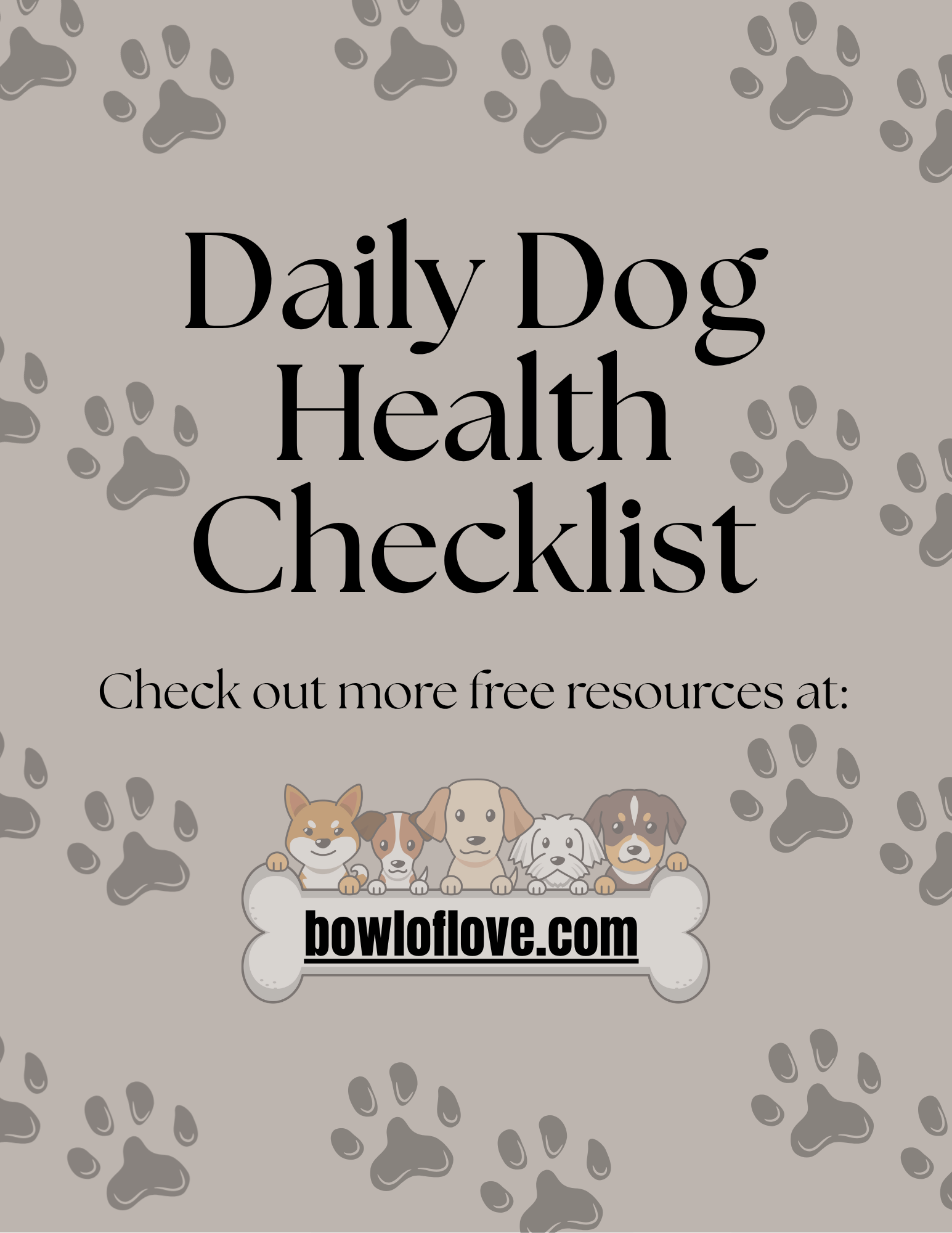 Daily Dog Health Checklist