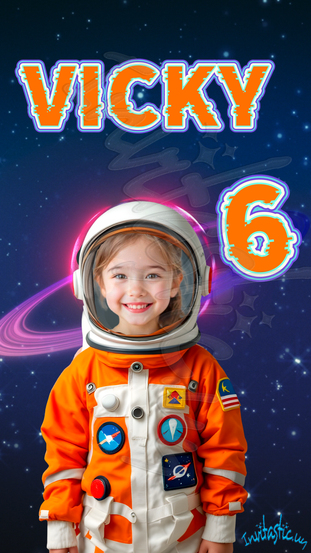 Invitación Digital Espacio - Astronauta (ES002)