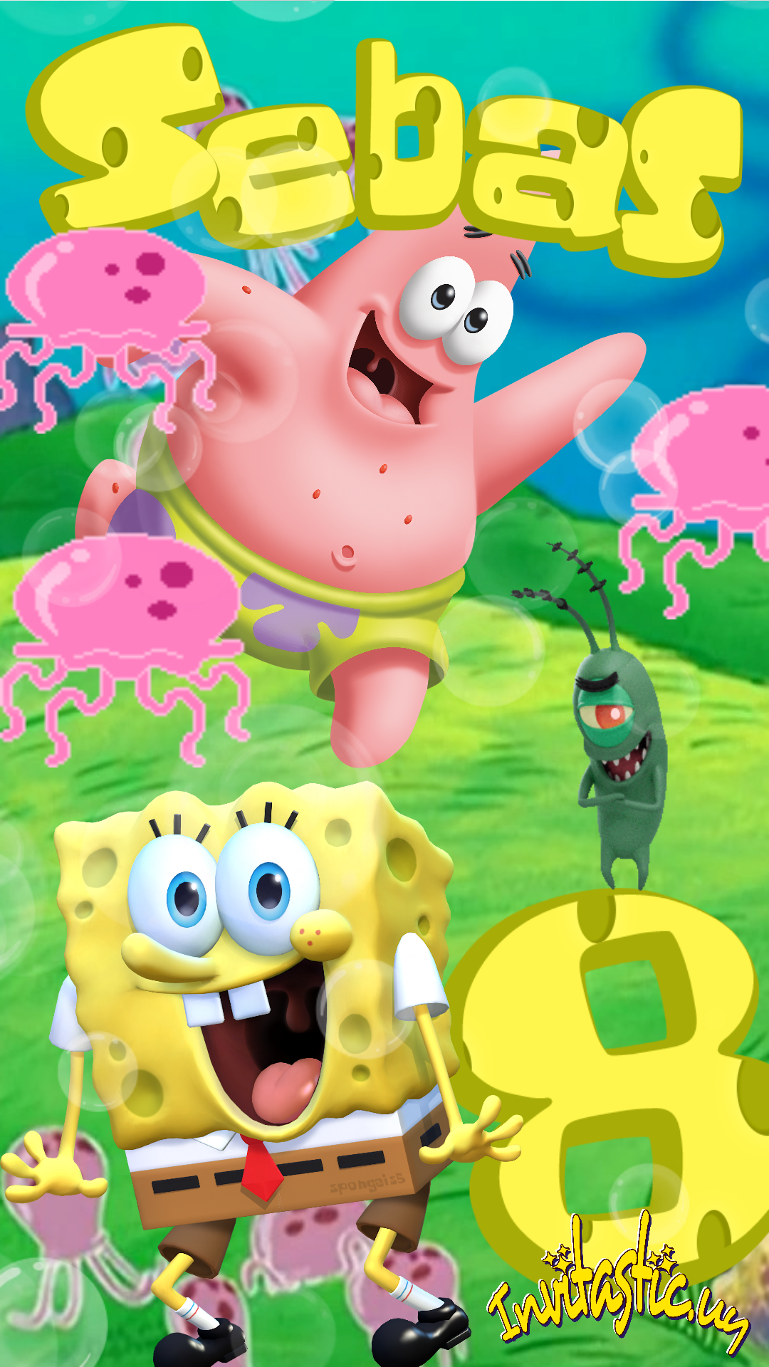 Bob Esponja Invitación Digital (BE001)