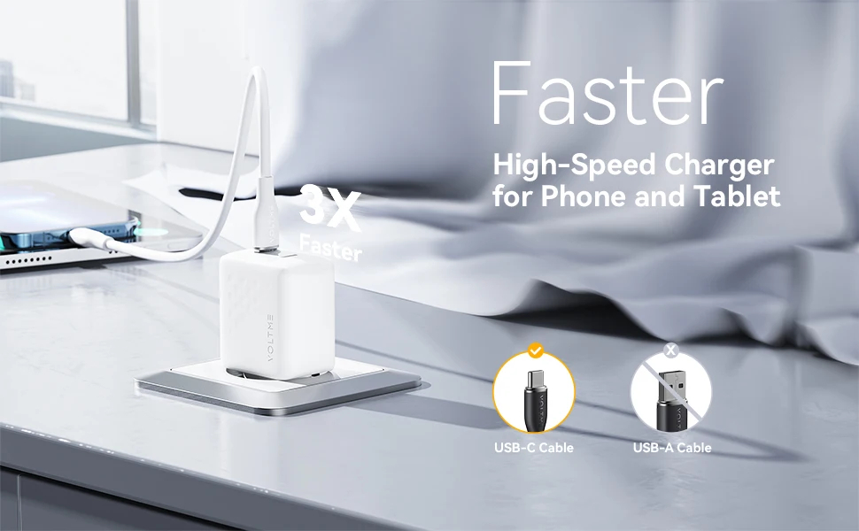 VOLTME 20W USB-C Schnellladegerät | PD Quick Charge Netzteil für iPhone, Samsung & Xiaomi