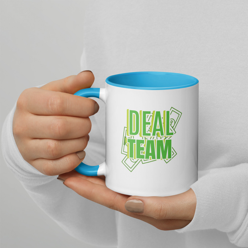 DEAL TEAM White Colored Inside Desk Mug