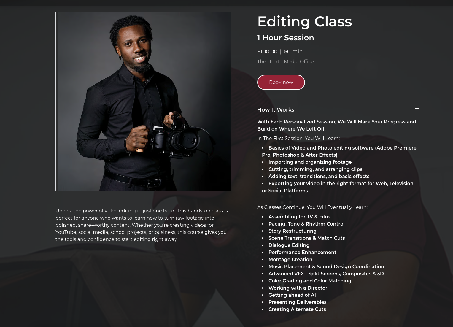 (Free) Sunday Editing Class