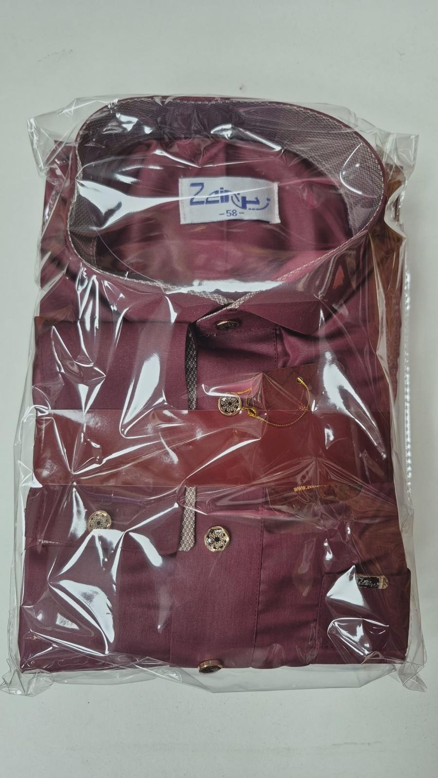 Qamis homme rouge bordeaux