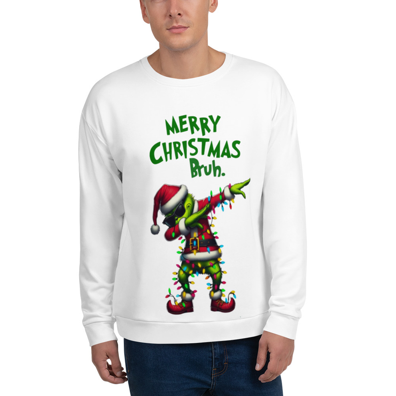 Merry Christmas Bruh Dabbing Grinch Sweatshirt