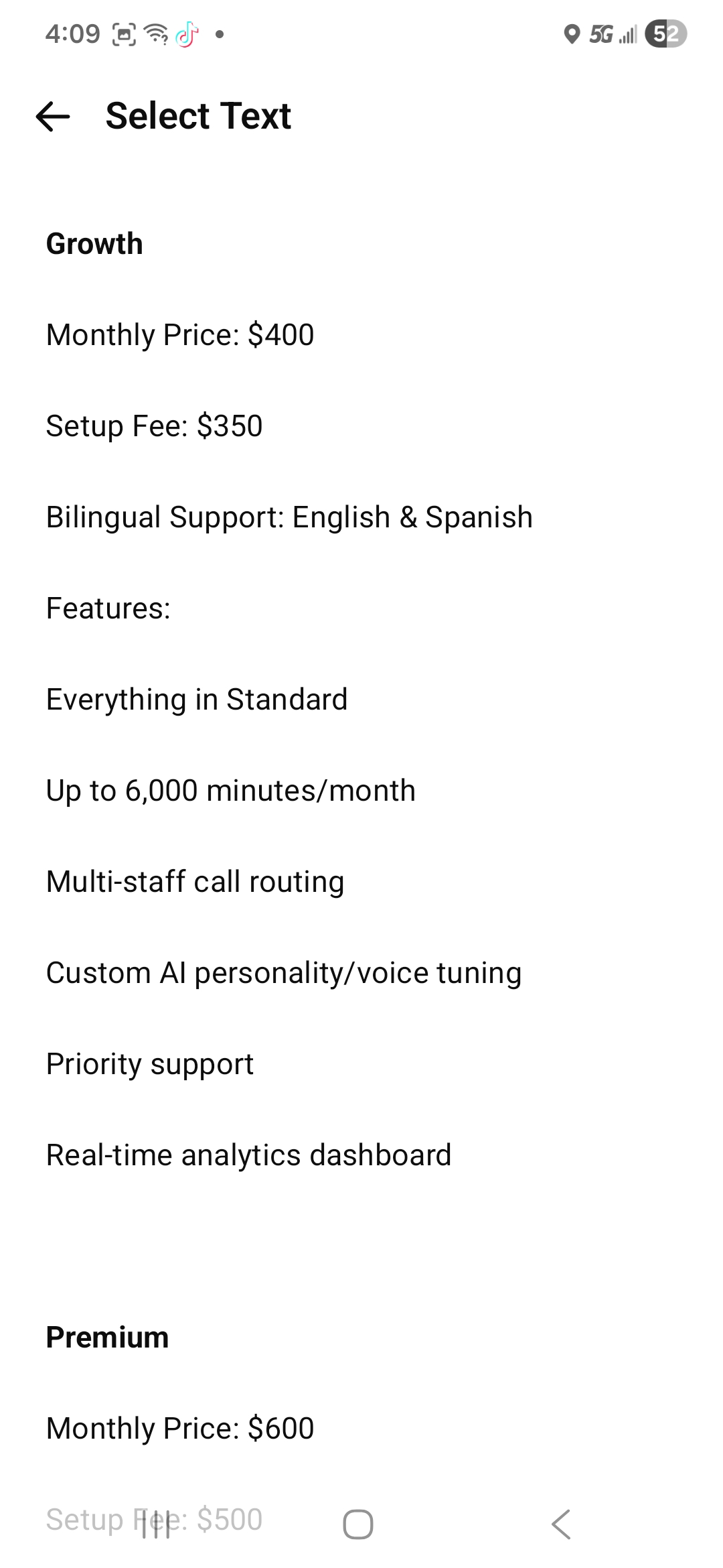 Growth Plan Subscription