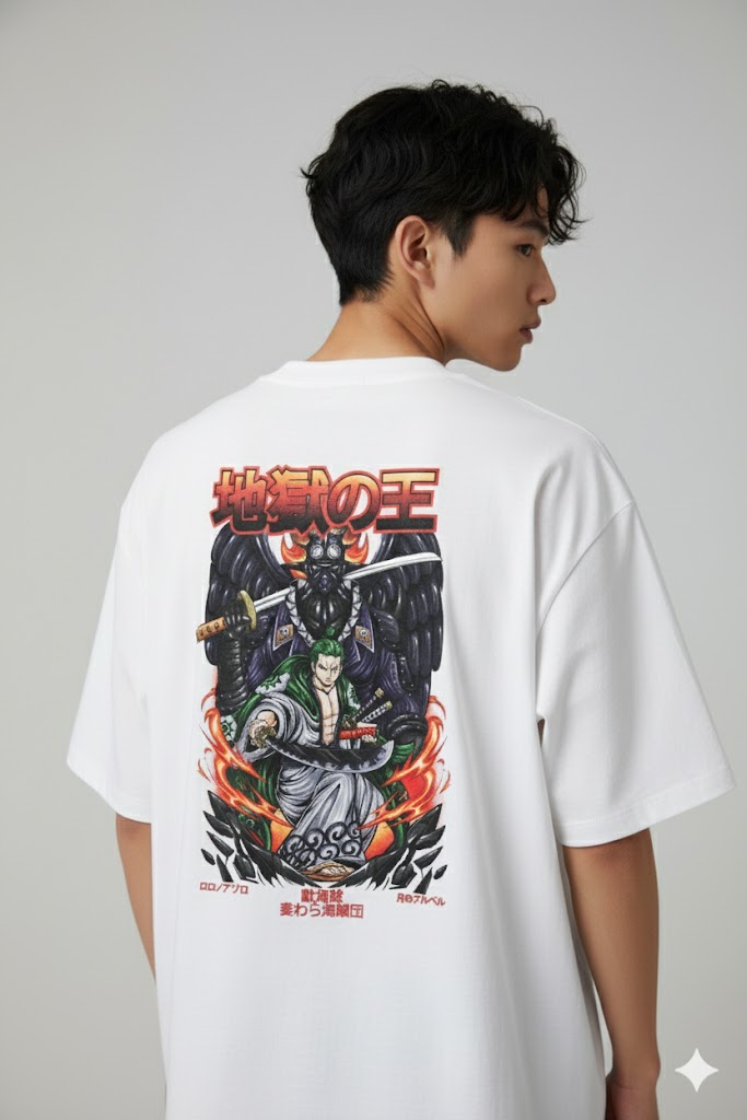 Camiseta Anime Roronoa Zoro - Rei do Inferno - Demônio Asura - One Piece