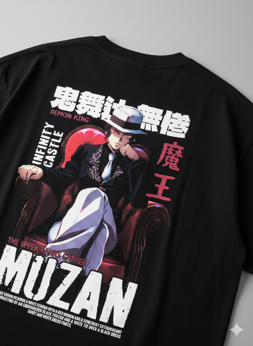 Camiseta "Muzan Kibutsuji - O Progenitor dos Demônios" - A Essência do Vilão de Demon Slayer!