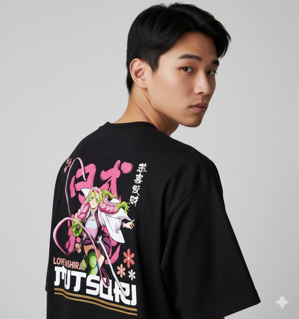 Camiseta "Mitsuri Kanroji - Hashira do Amor" - A Doçura e a Força de Demon Slayer!