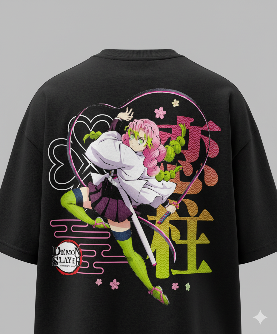 Camiseta "Mitsuri Kanroji - Hashira do Amor" (Love Hashira) - A Força Apaixonada de Demon Slayer!