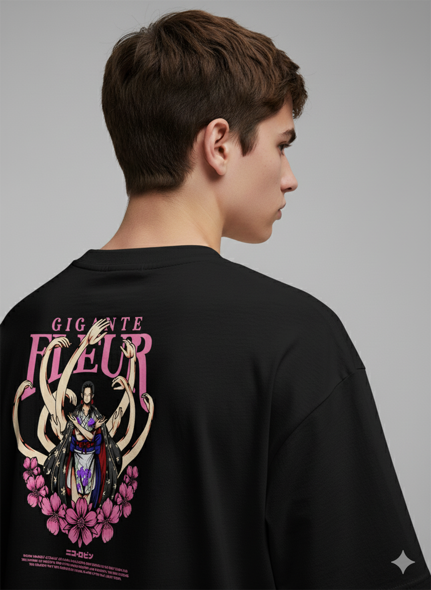 Camiseta Anime Nico Robin - Gigante Fleur One Piece - Estampa Hana Hana no Mi
