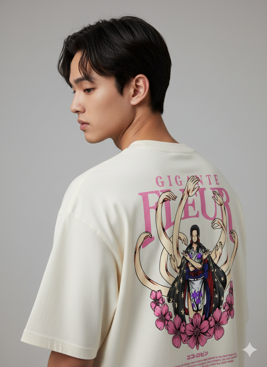 Camiseta Anime Nico Robin - Gigante Fleur One Piece - Estampa Hana Hana no Mi