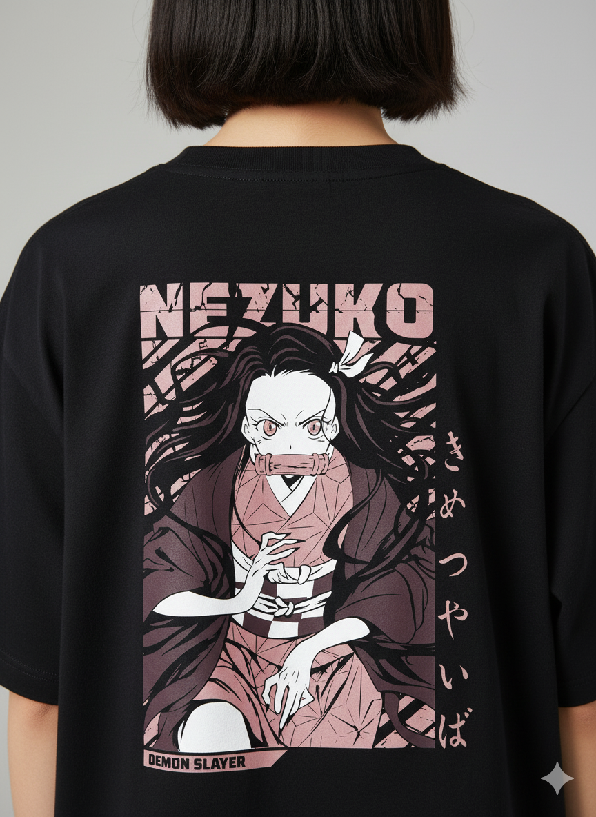 Camiseta "Nezuko Kamado - A Demônio do Quimono" - A Versão Clássica de Demon Slayer!
