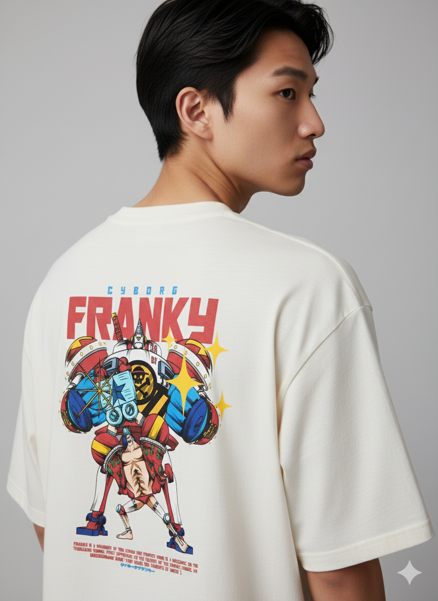 Camiseta Anime Franky Cyborg - One Piece - Estampa Robô Colorida