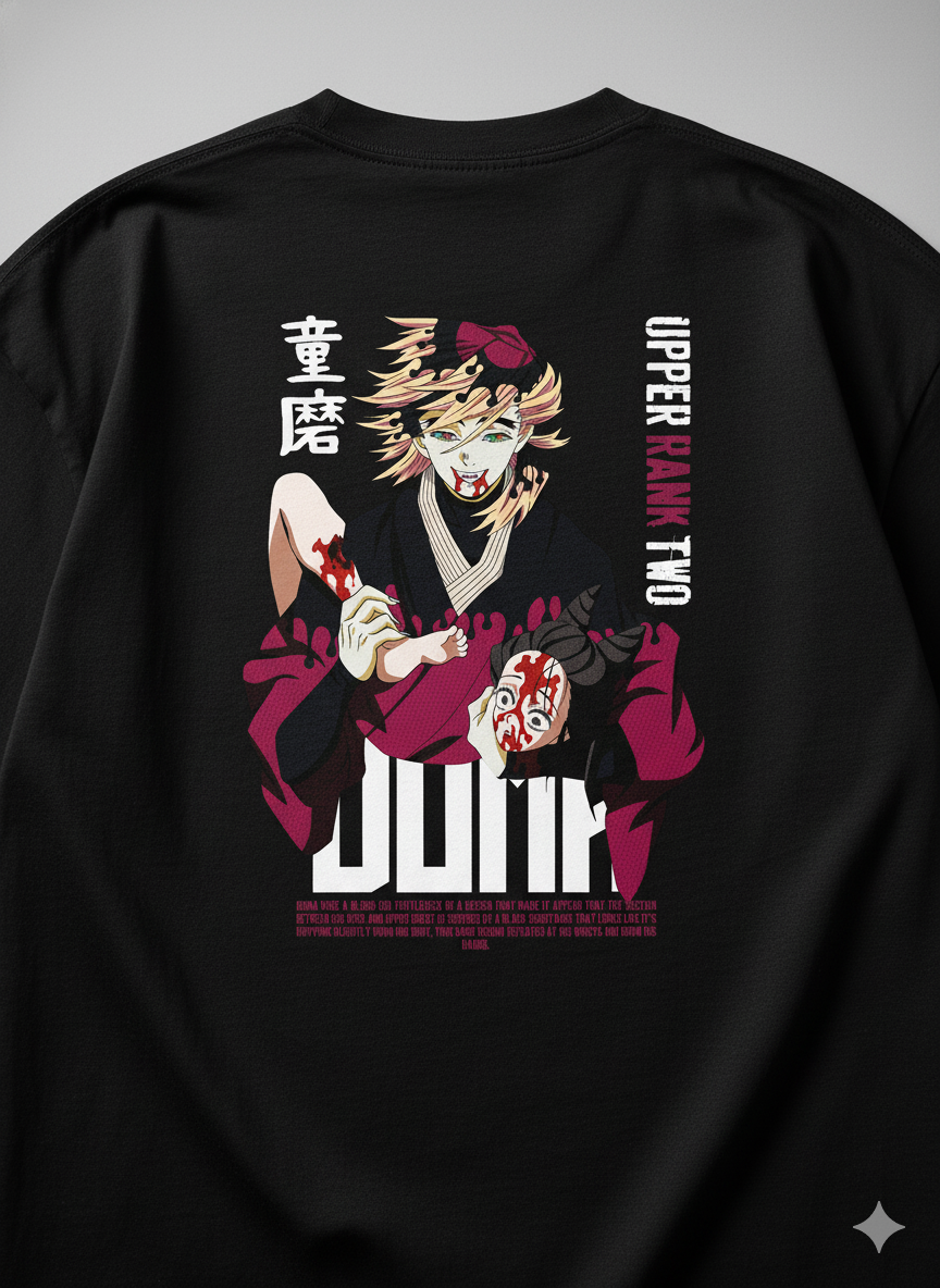 Camiseta "Doma - Lua Superior Dois" - A Frieza Mortal de Demon Slayer!