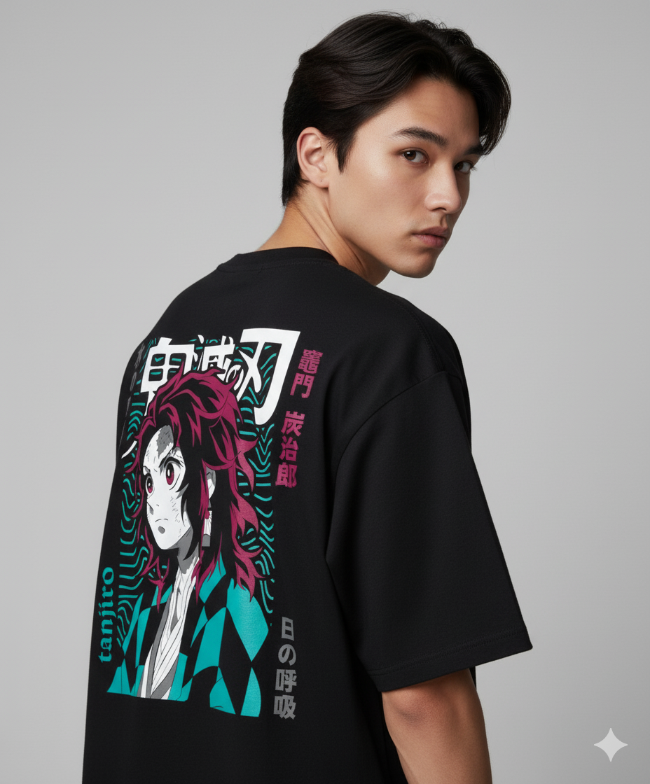 Camiseta "Tanjiro Kamado - Respiração do Sol Despertada" - O Legado Final de Demon Slayer!Camiseta "Tanjiro Kamado - Respiração do Sol Despertada" - O Legado Final de Demon Slayer!