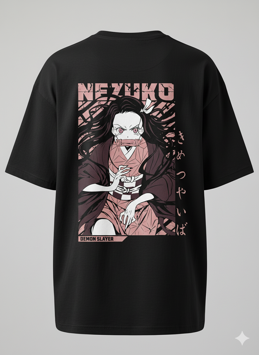 Camiseta "Nezuko Kamado - A Demônio do Quimono" - A Versão Clássica de Demon Slayer!