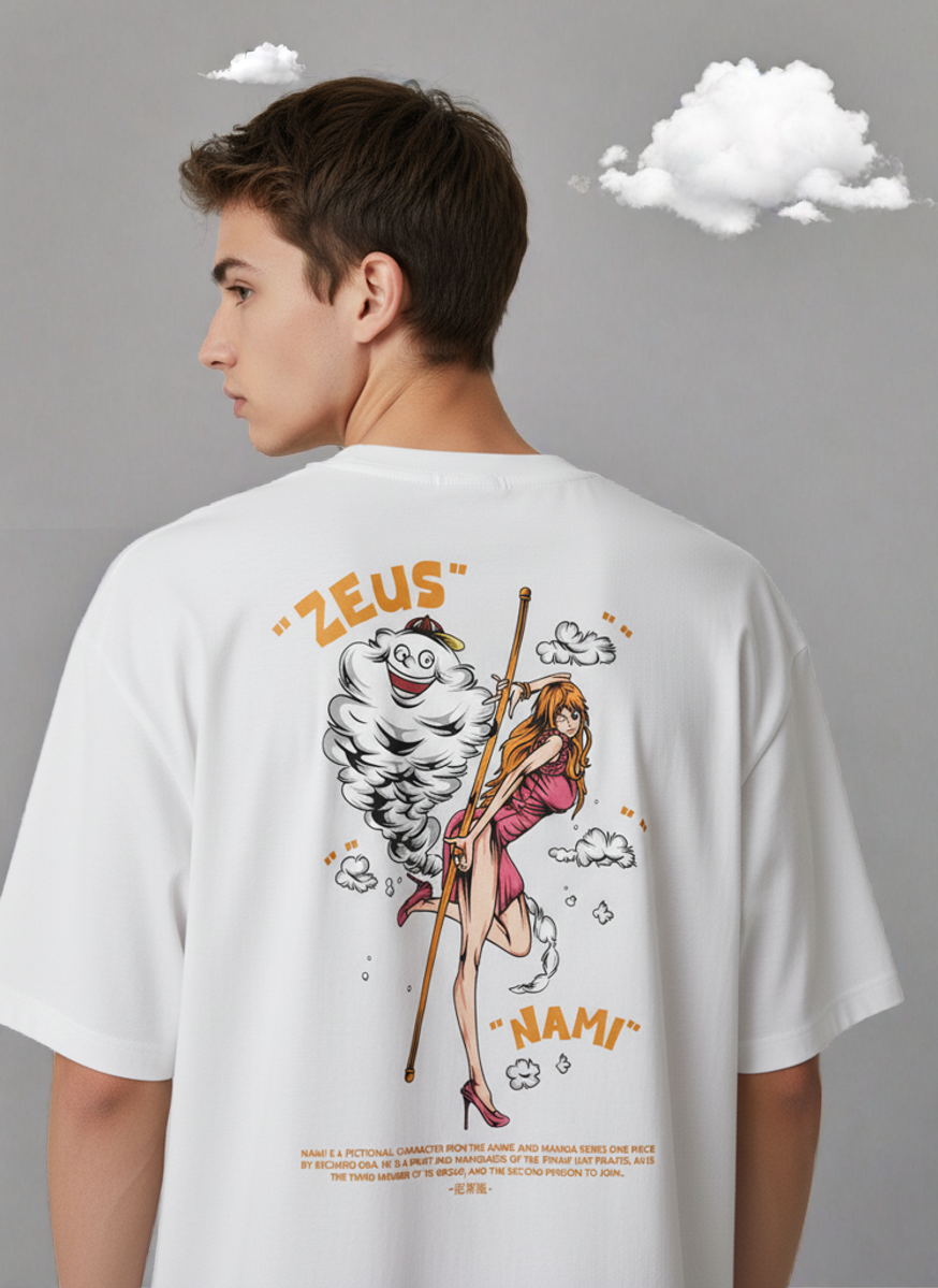Camiseta Anime Nami e Zeus - One Piece - Navegadora e Nuvem de Tempestade