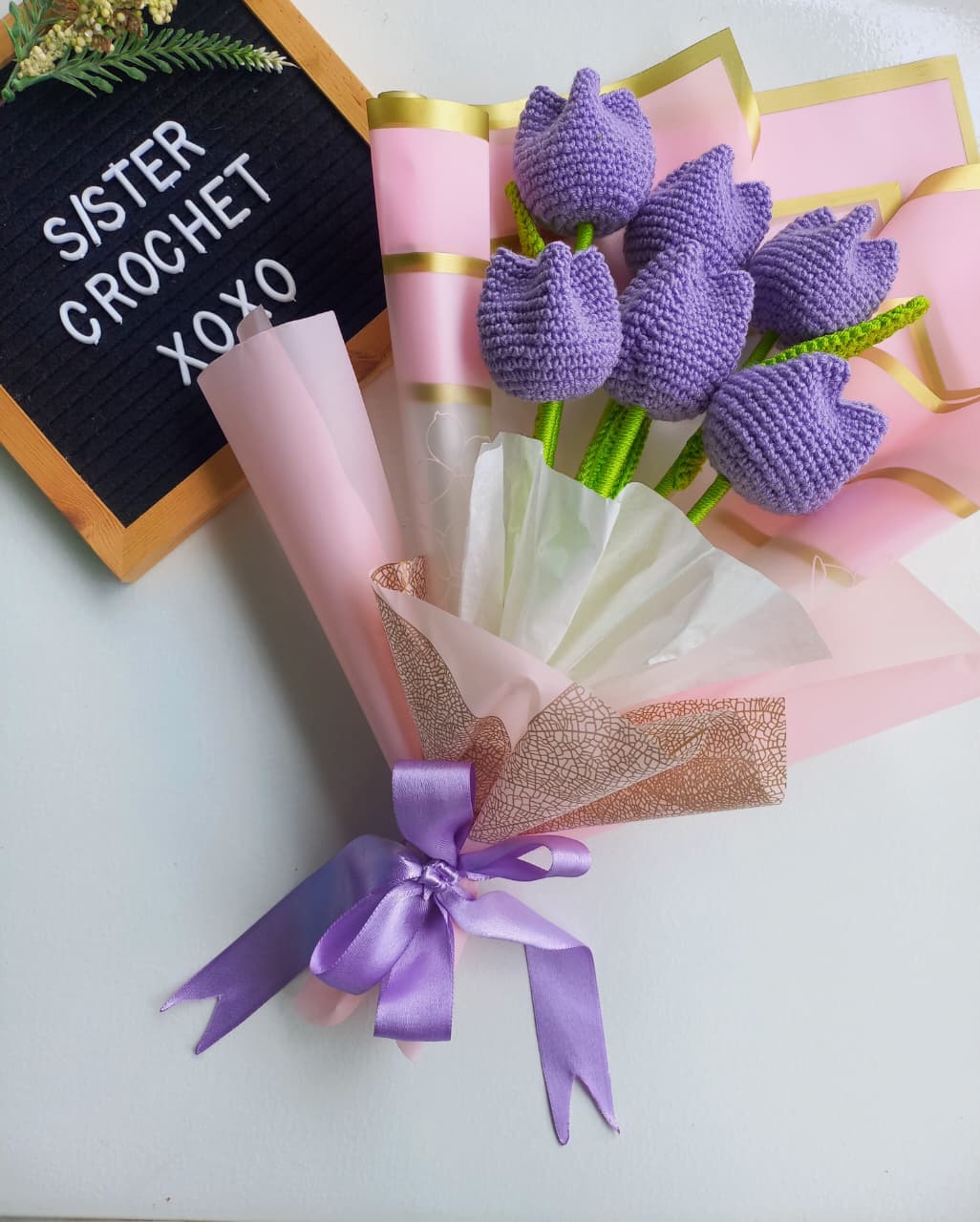 Tulipanes a crochet