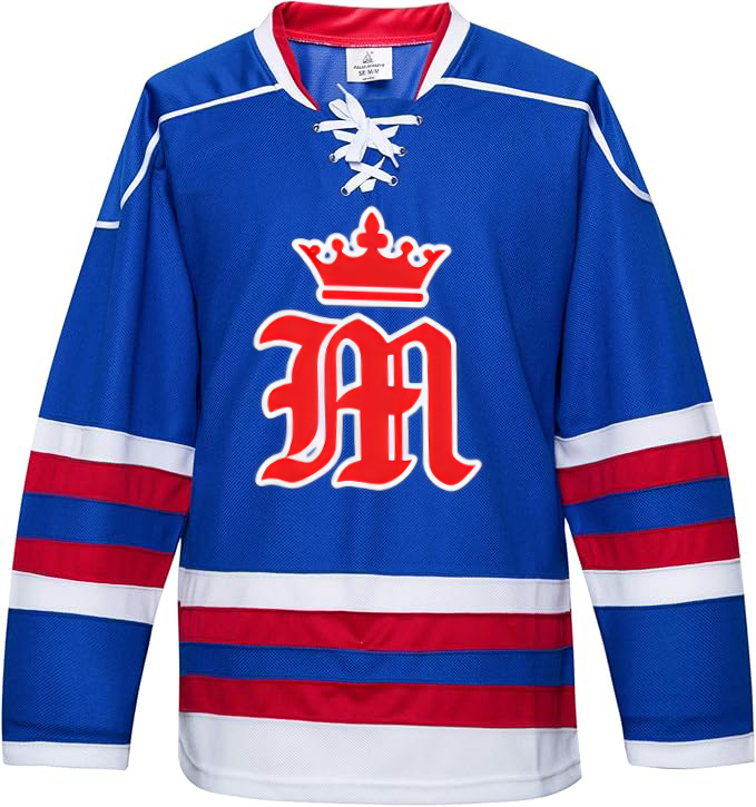 Royal Blue Monarchs Logo Hockey Jersey