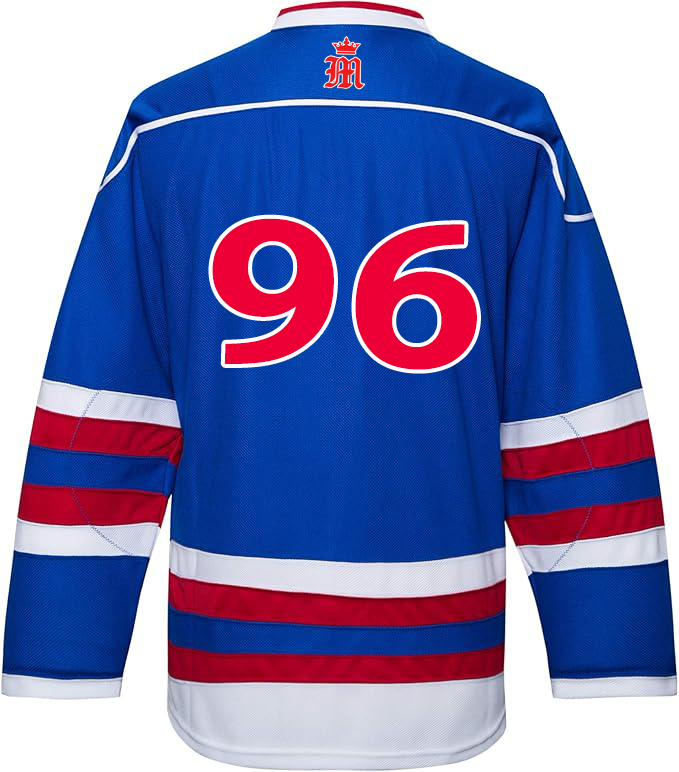Royal Blue Monarchs Logo Hockey Jersey