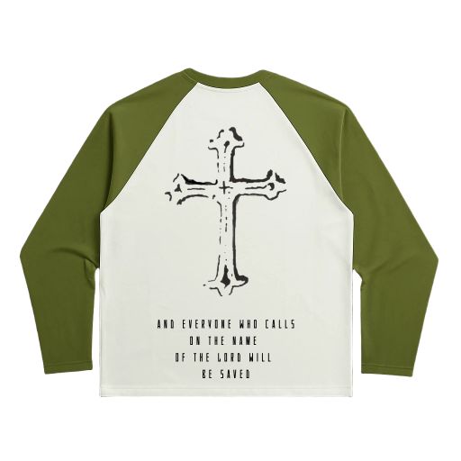 Jesus Christ Print Langarmshirt