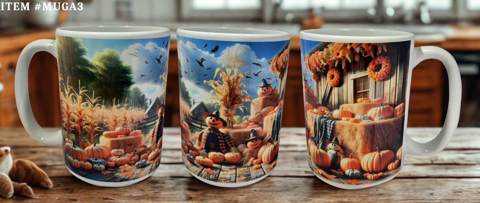 15 oz Ceramic Mug with Multiple Design Options | Beveled Bottom, Dishwasher & Microwave Safe | DKG Creations