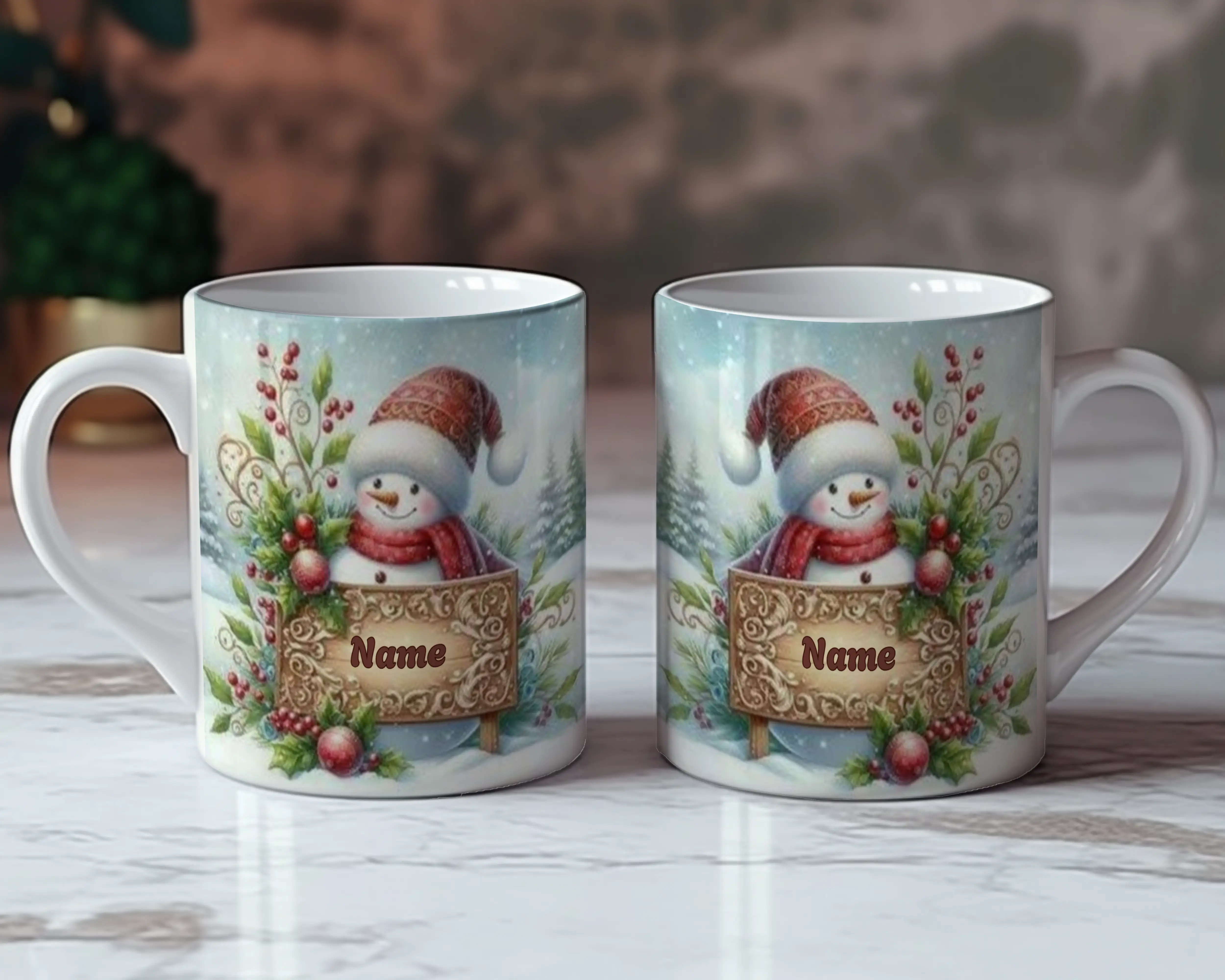 Snowman Greetings (personalization available)