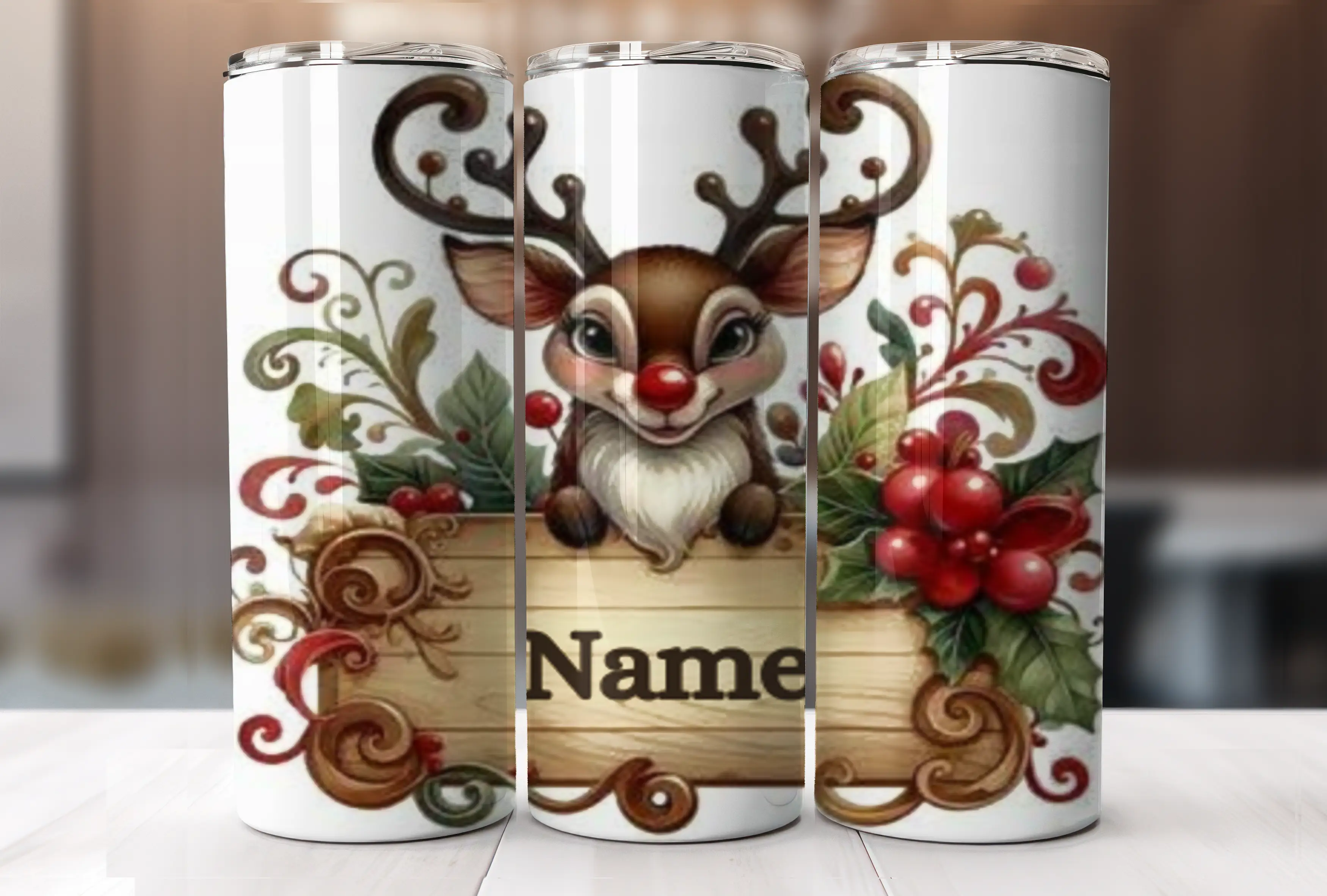 Holly Berry Antlers (personalization available)
