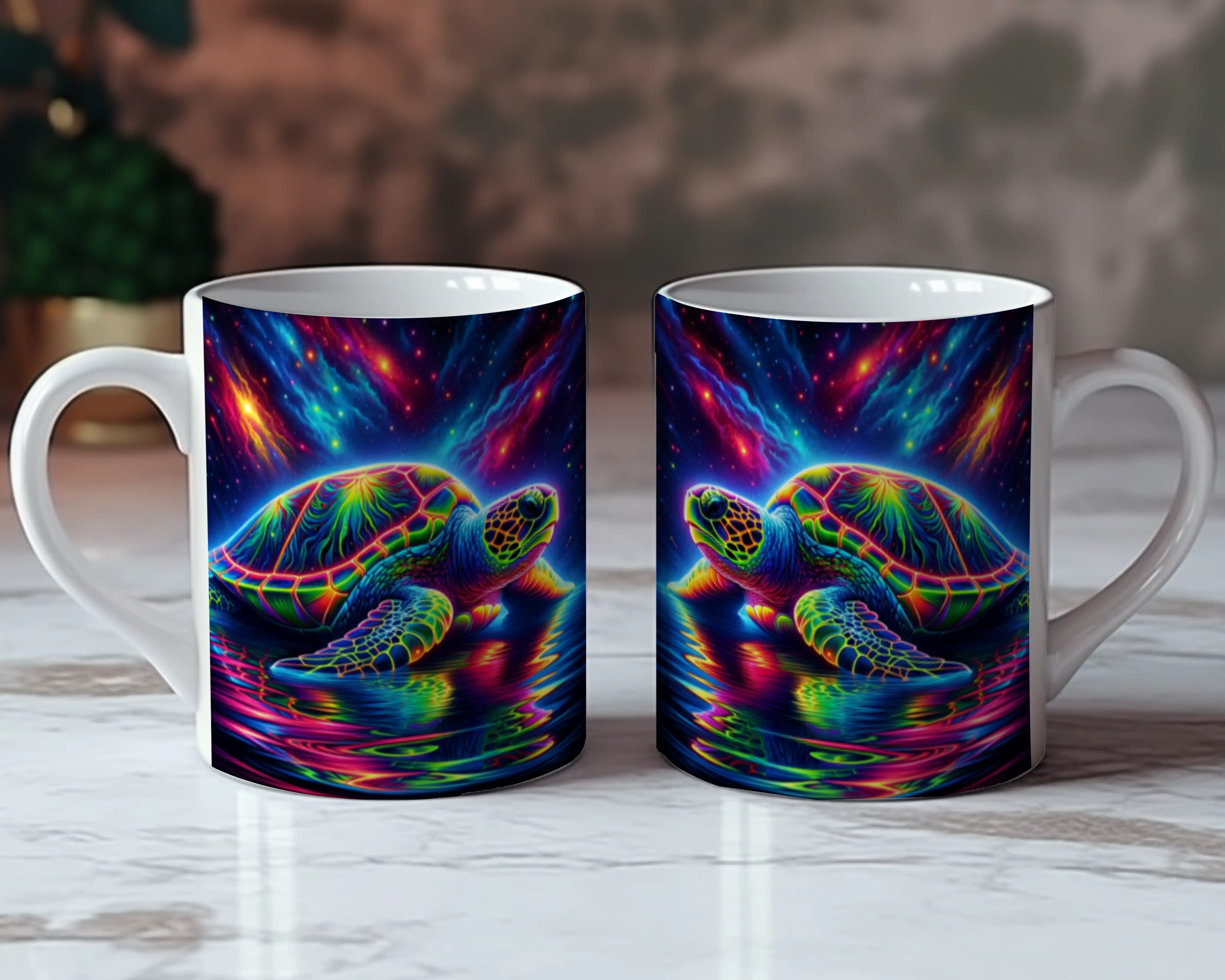 Sea Turtle's Neon Fantasy