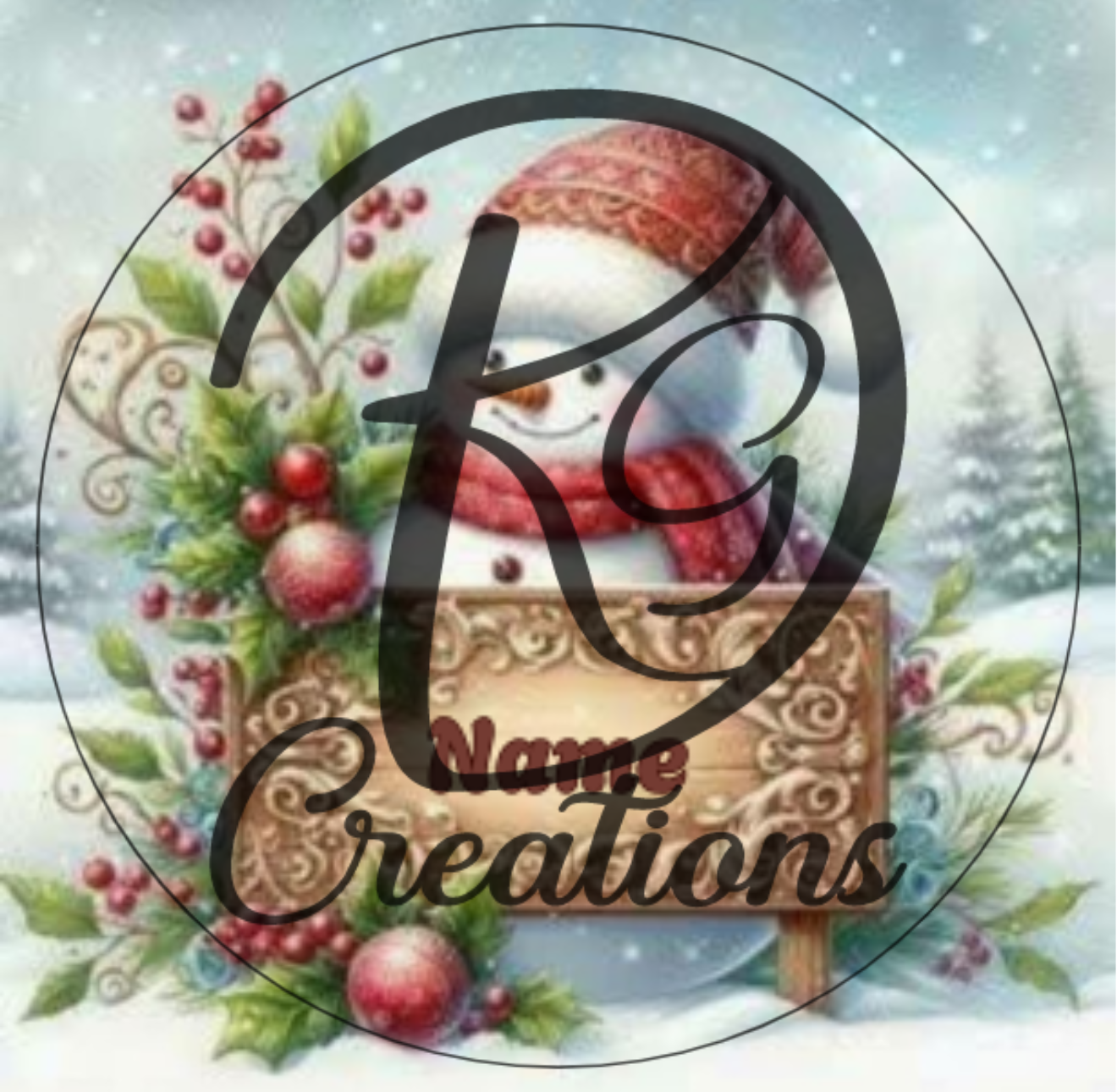 Snowman Greetings (personalization available)